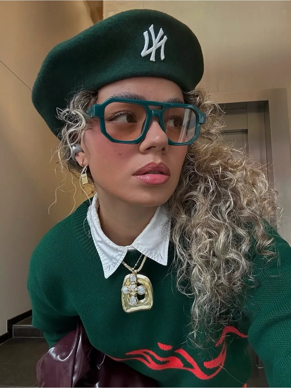 Aimé Leon Dore x New Era NY Yankees Beret Green